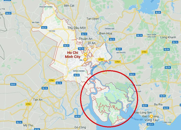 Giá đất các xã Cần Giờ